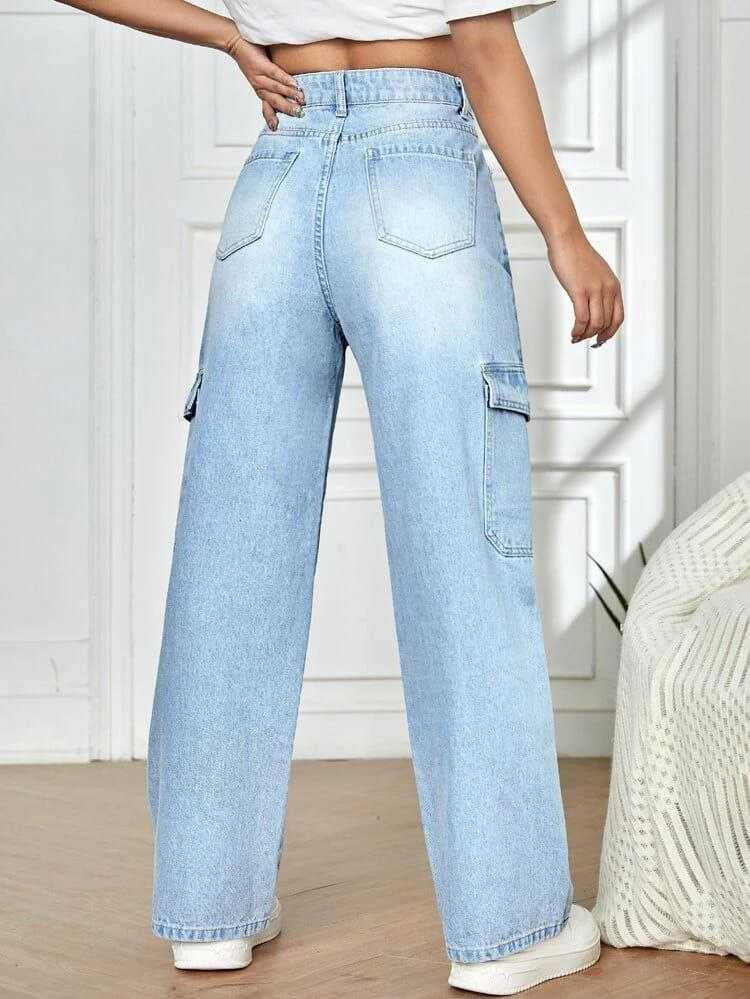 YNF DENIM VAC WIDE JEANS WHOLESALE WOMEN JEANS MANUFACTURER